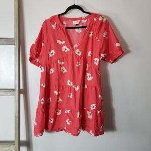 UNIVERSAL THREAD WOMEN'S FLORAL V-NECK DRESS SIZE XL